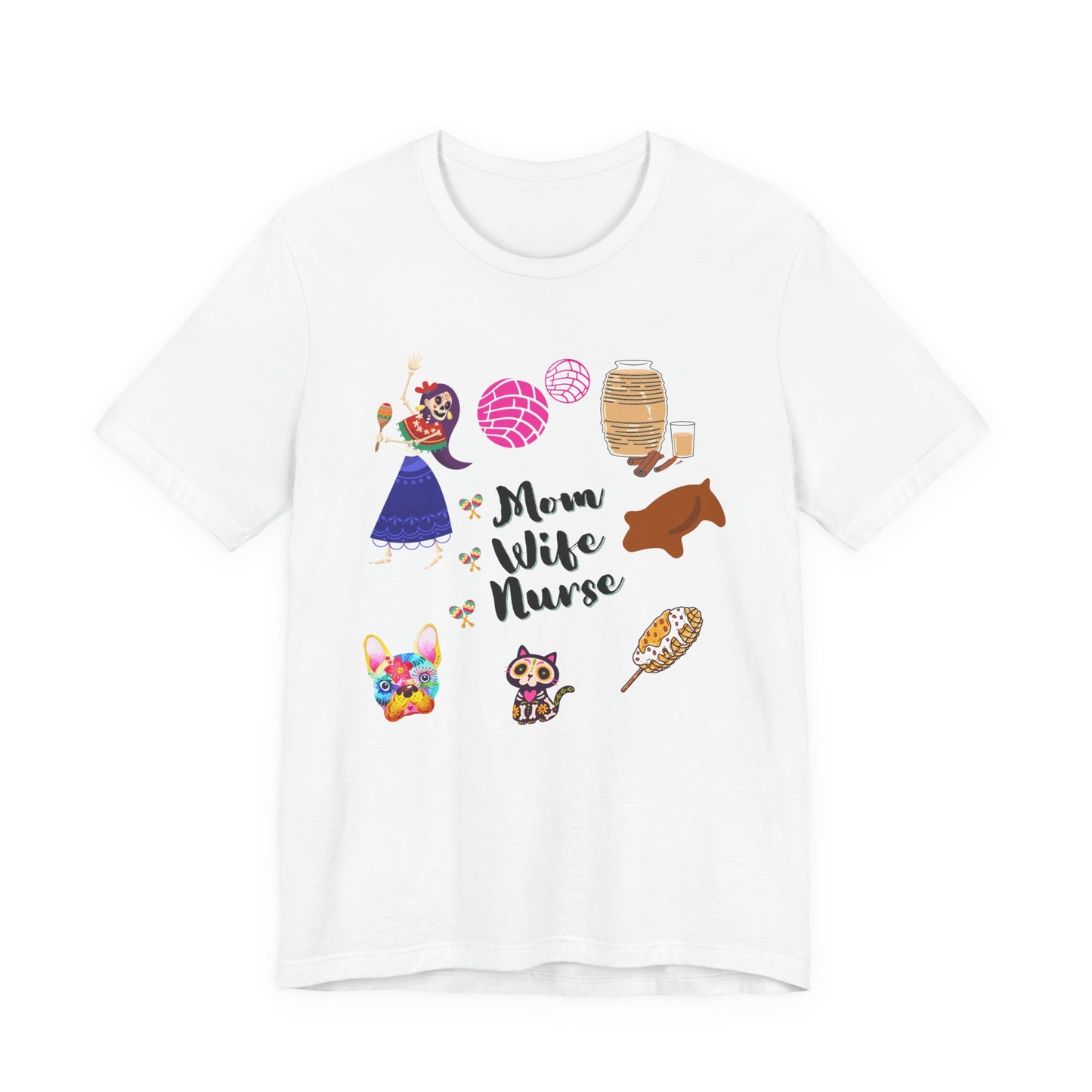 Mom Wife Nurse T‑Shirt — Cute Nurse Life Graphic Tee