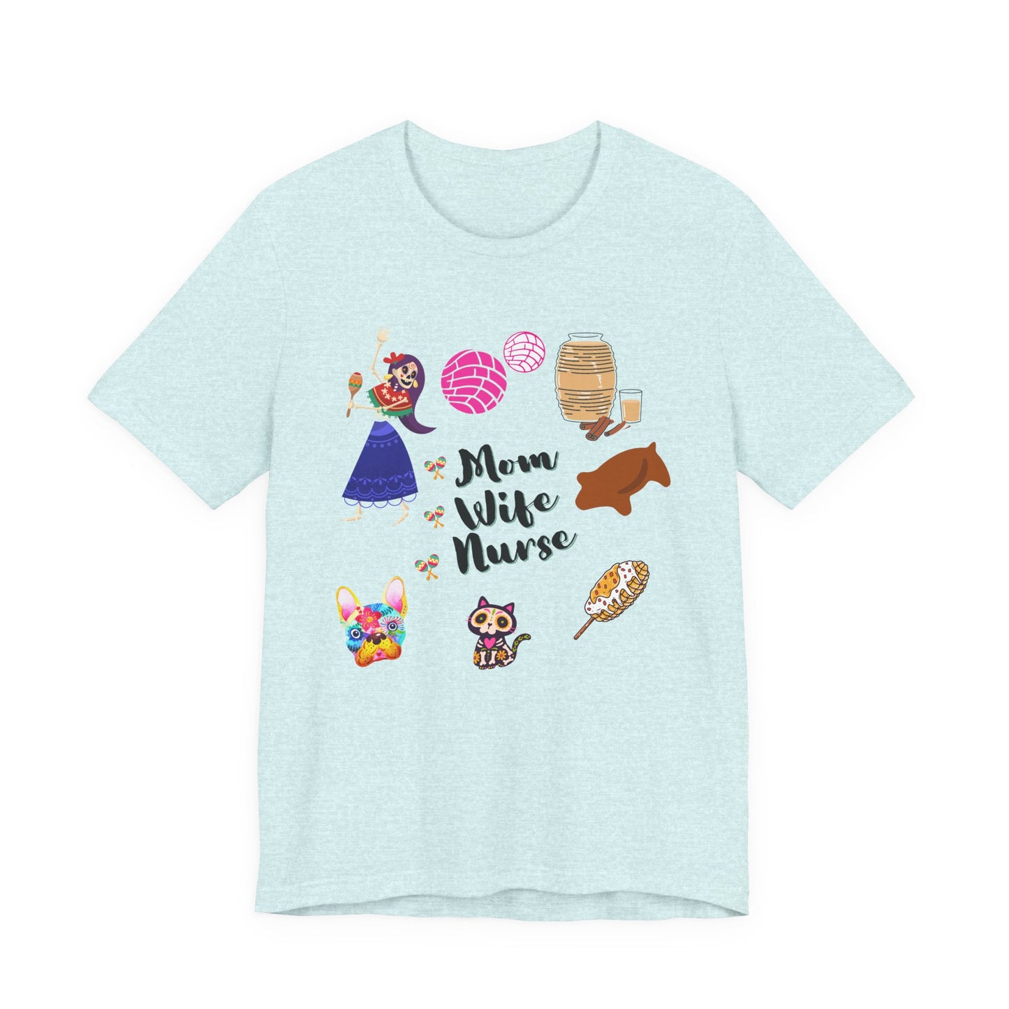 Mom Wife Nurse T‑Shirt — Cute Nurse Life Graphic Tee