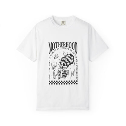 Motherhood Skull T‑Shirt — Vintage Mom Graphic Tee