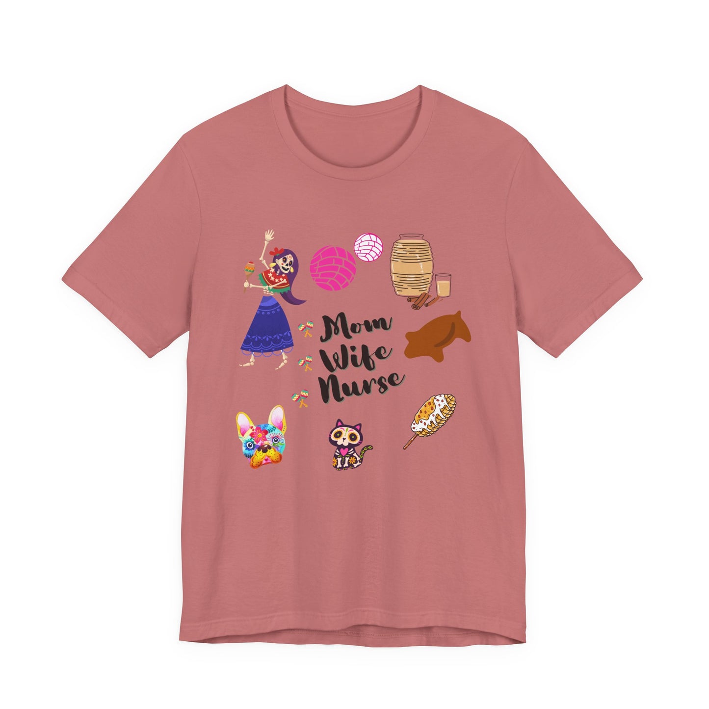 Mom Wife Nurse T‑Shirt — Cute Nurse Life Graphic Tee