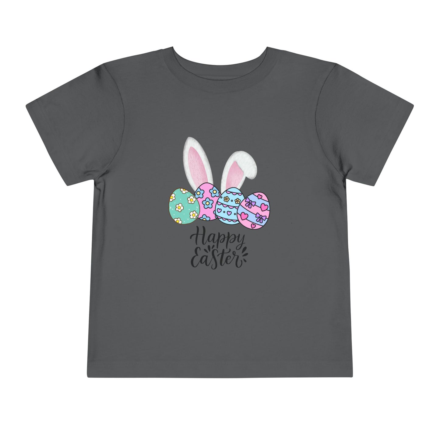 Toddler Tee - Happy Easter Bunny Ears & Colorful Eggs