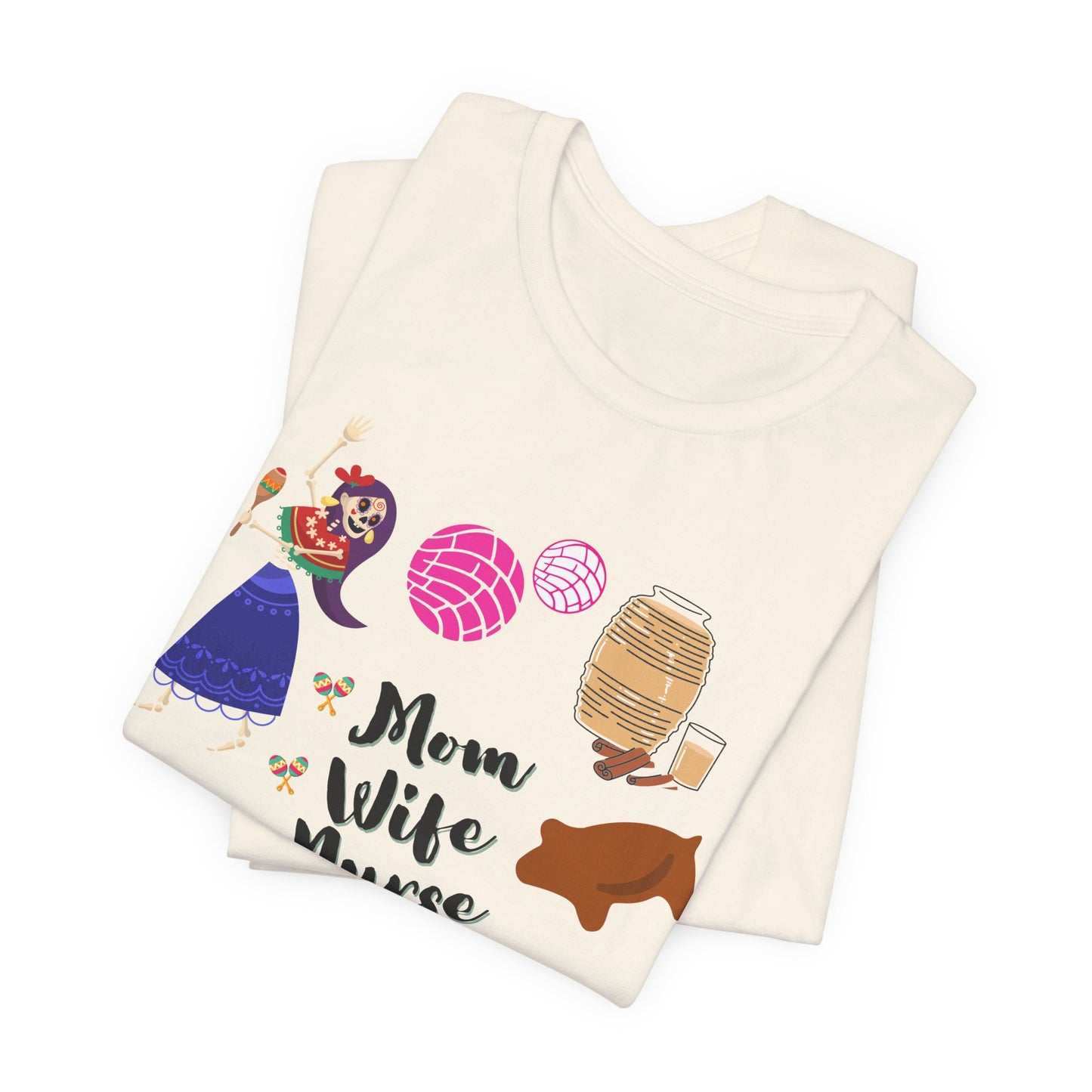 Mom Wife Nurse T‑Shirt — Cute Nurse Life Graphic Tee