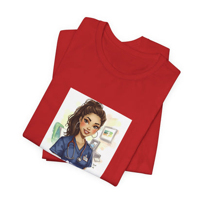 Nurse Empowerment Tee – Cute Female Nurse Illustration