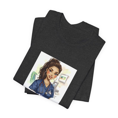Nurse Empowerment Tee – Cute Female Nurse Illustration
