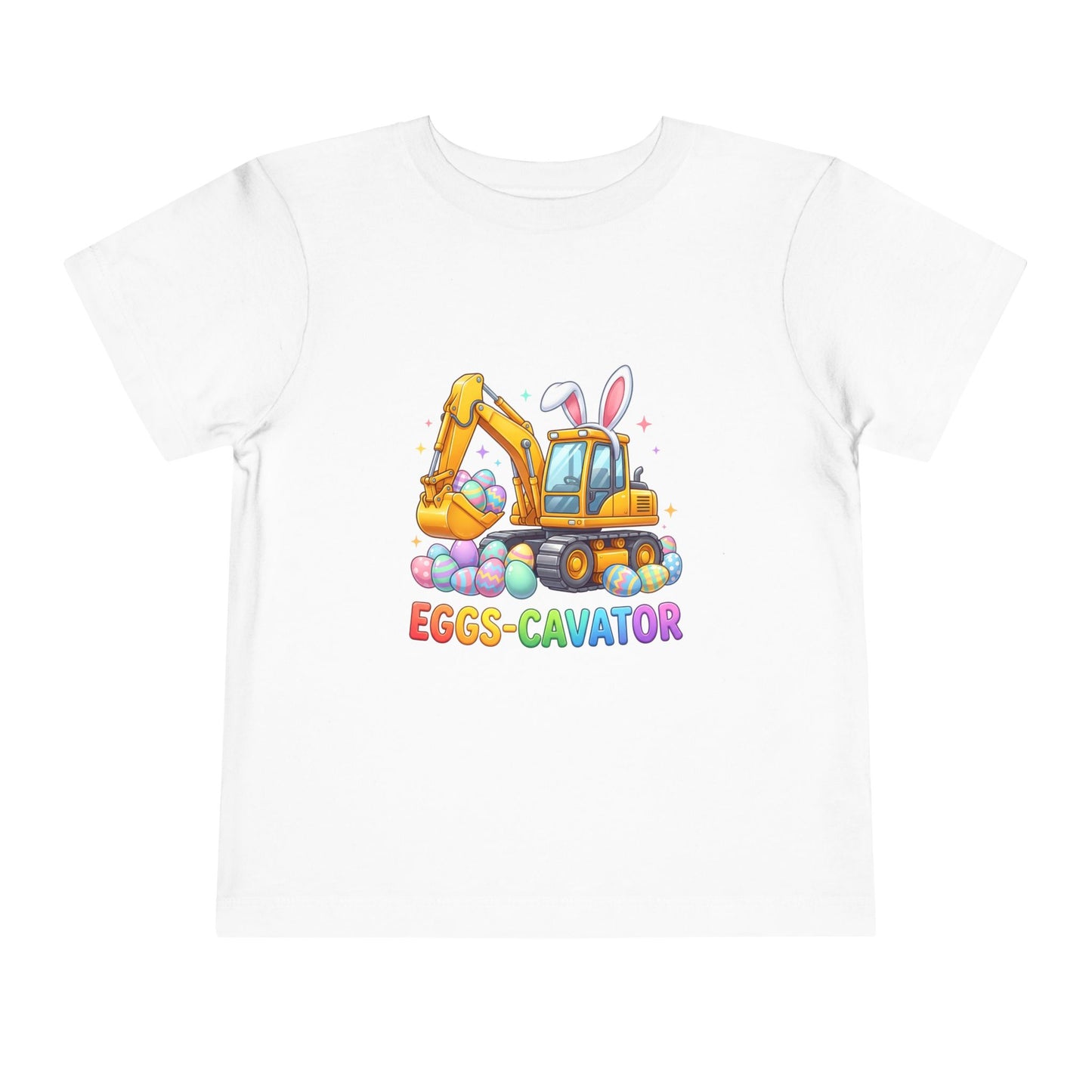 Toddler Tee - "Eggs-cavator" Easter Shirt