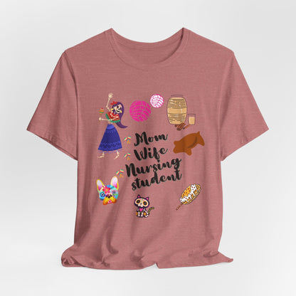 Mom Wife Nursing Student T‑Shirt — Nursing Student Gift Tee