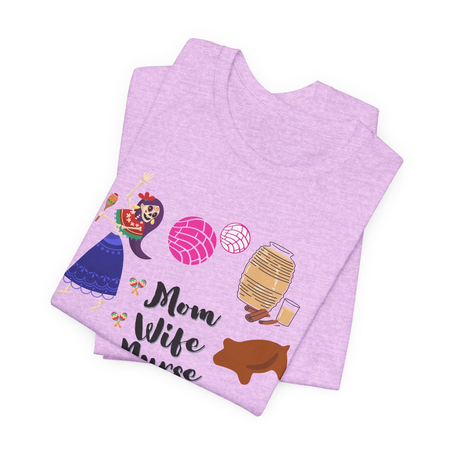 Mom Wife Nurse T‑Shirt — Cute Nurse Life Graphic Tee
