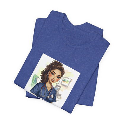 Nurse Empowerment Tee – Cute Female Nurse Illustration