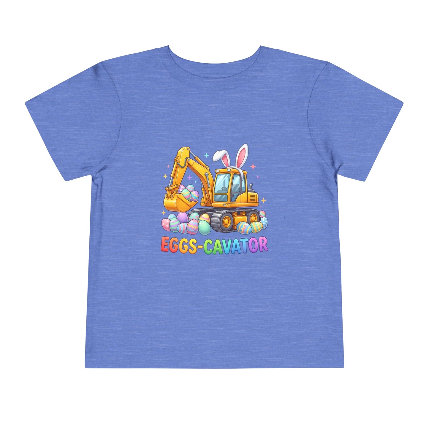 Toddler Tee - "Eggs-cavator" Easter Shirt
