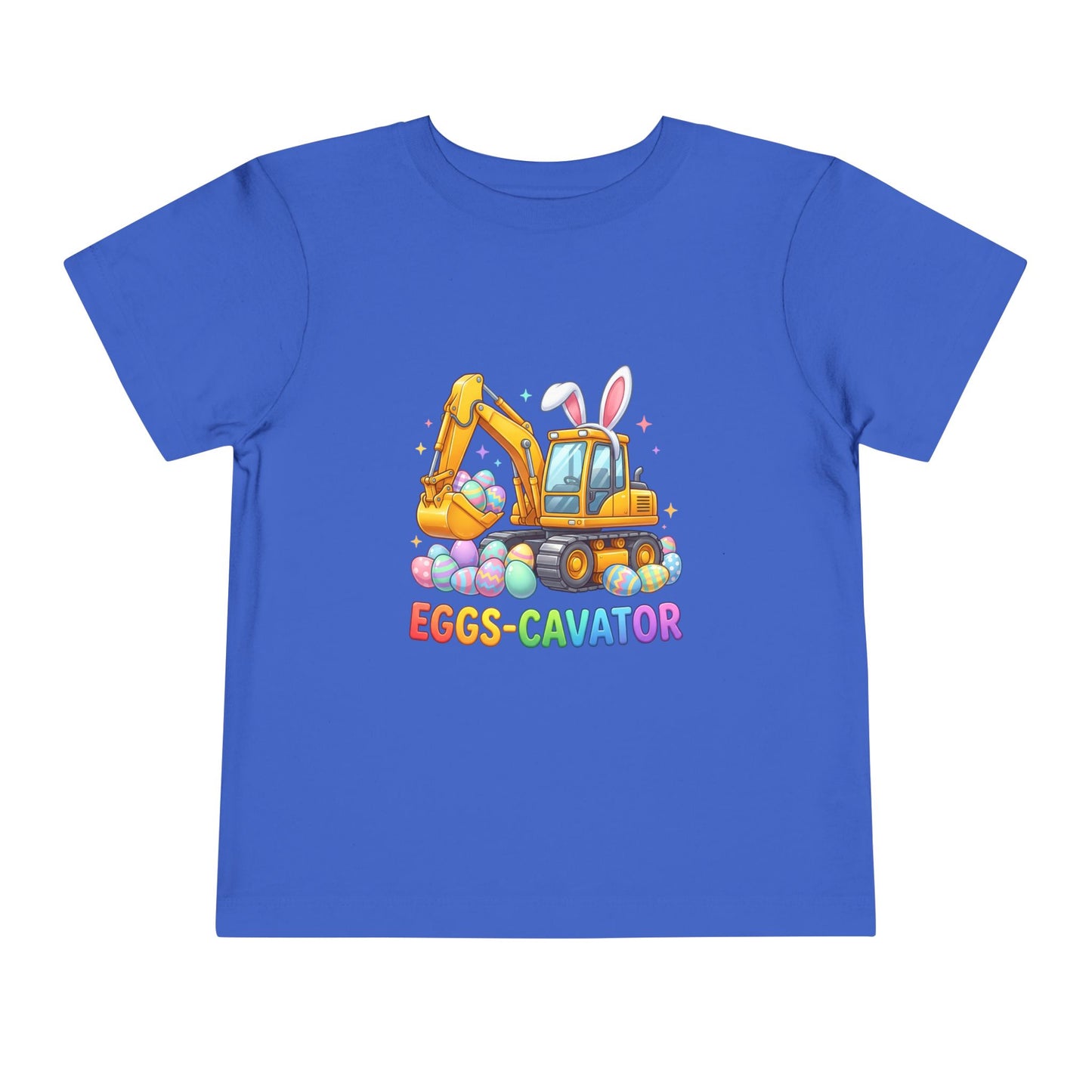 Toddler Tee - "Eggs-cavator" Easter Shirt