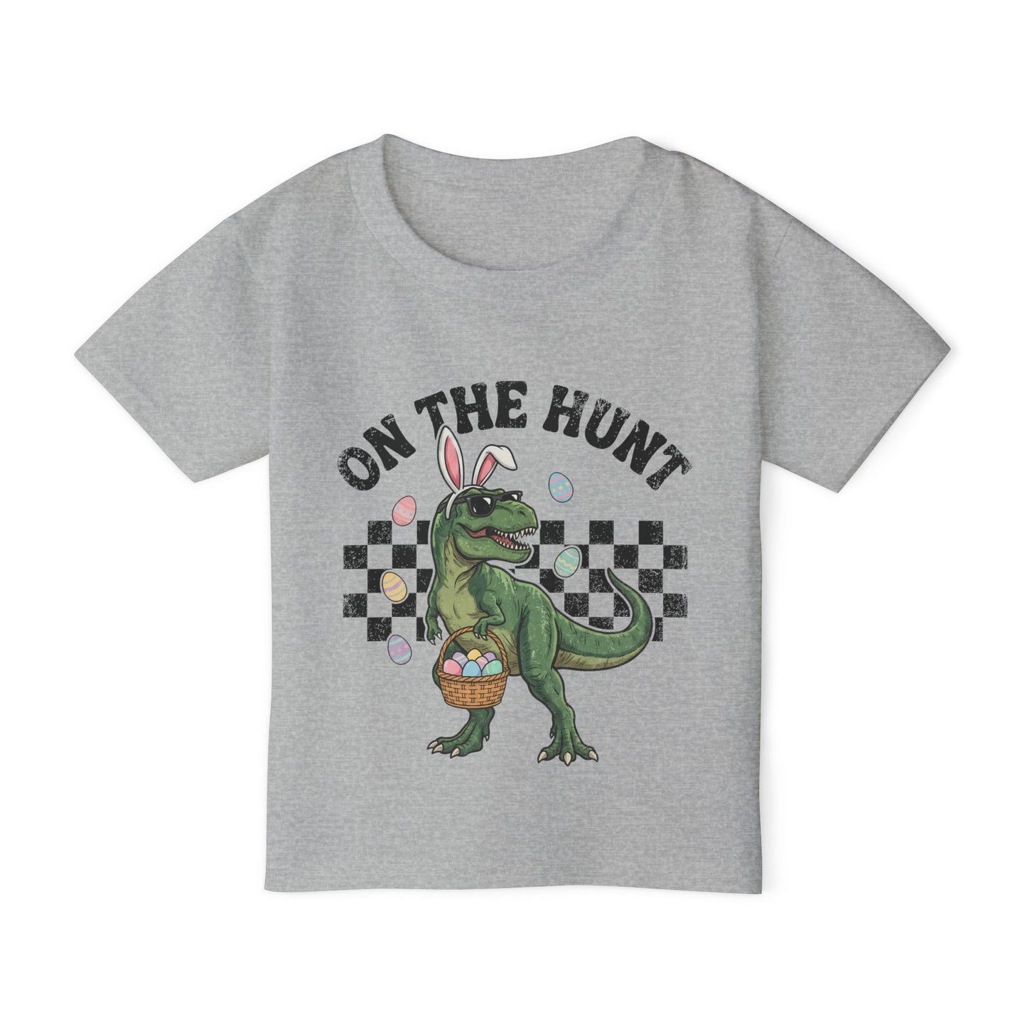 Toddler T-Shirt — "On The Hunt" Easter Dino Graphic