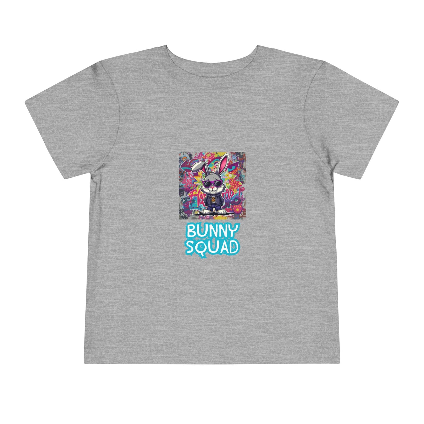 Toddler Tee — Colorful 'Bunny Squad' Graphic Shirt