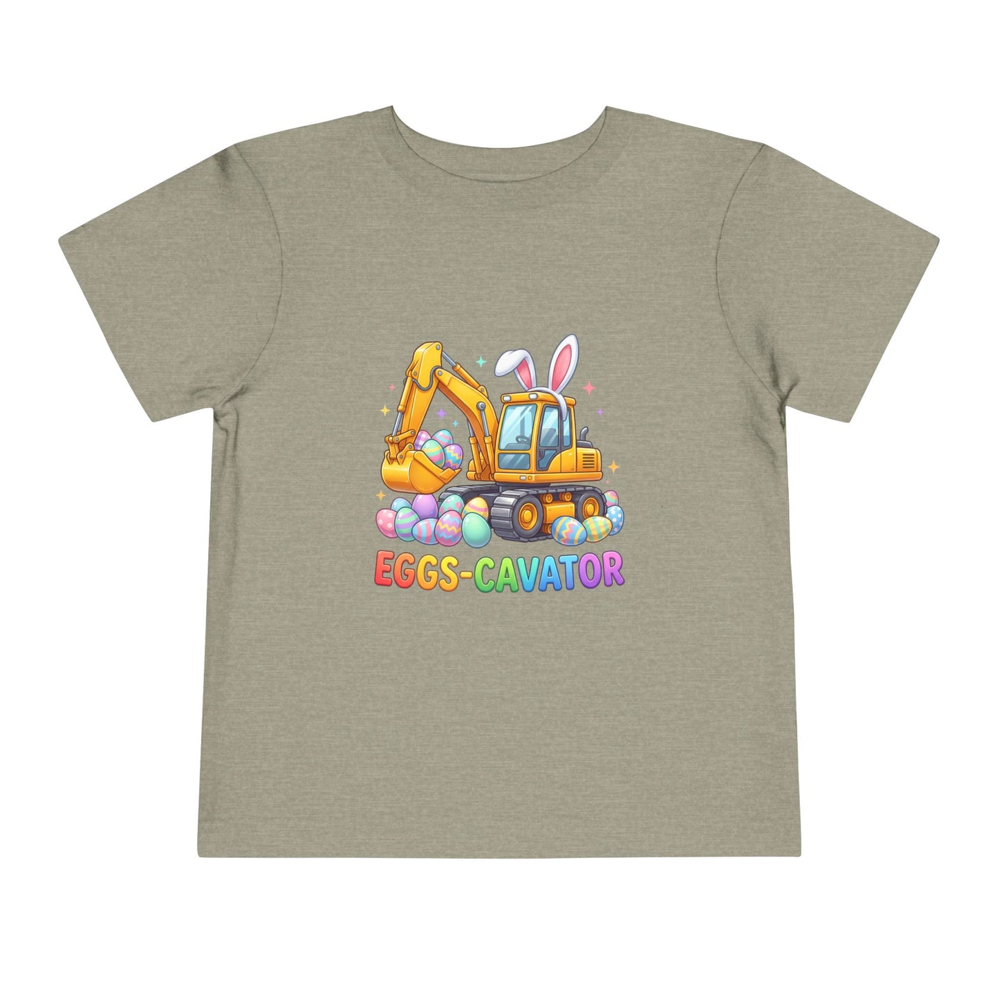 Toddler Tee - "Eggs-cavator" Easter Shirt