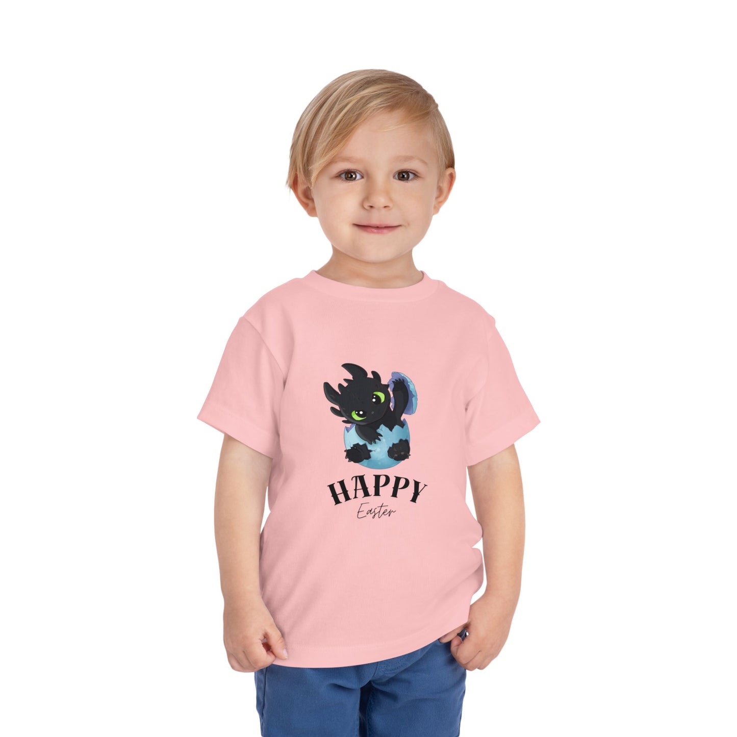 Toddler Tee — Cute Toothless 'Happy Easter' Kids Shirt