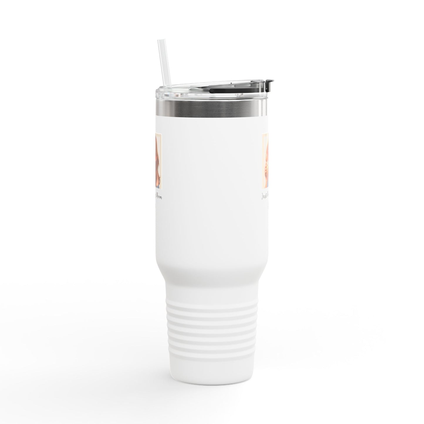 40oz Insulated Travel Mug – “Just Doing Mom Shit”