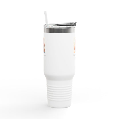 40oz Insulated Travel Mug – “Just Doing Mom Shit”