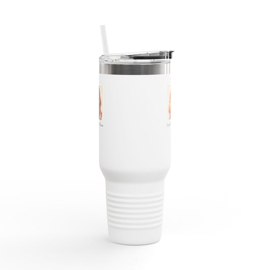 40oz Insulated Travel Mug – “Just Doing Mom Shit”