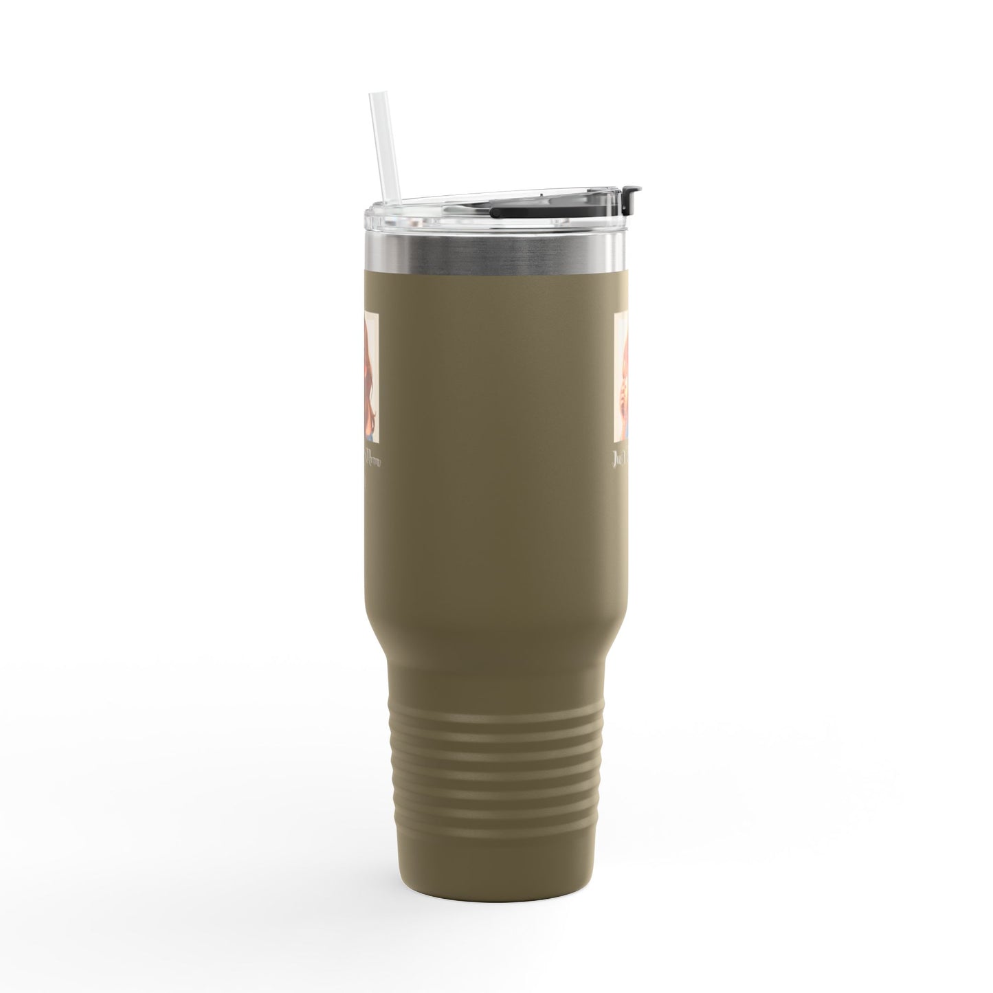 40oz Insulated Travel Mug – “Just Doing Mom Shit”