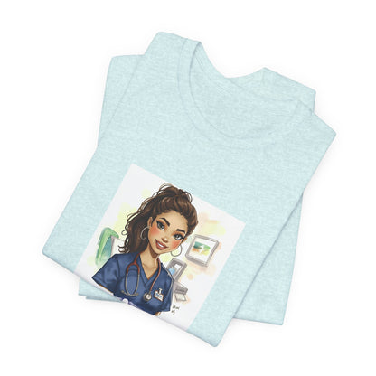 Nurse Empowerment Tee – Cute Female Nurse Illustration
