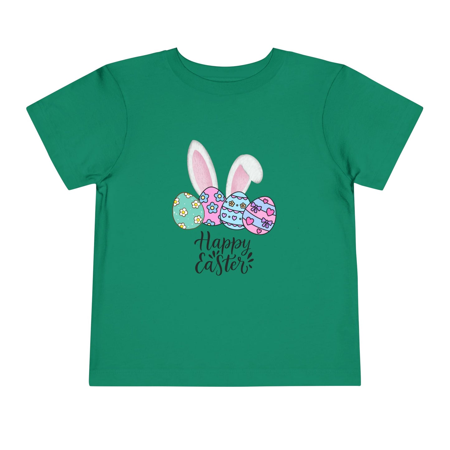 Toddler Tee - Happy Easter Bunny Ears & Colorful Eggs