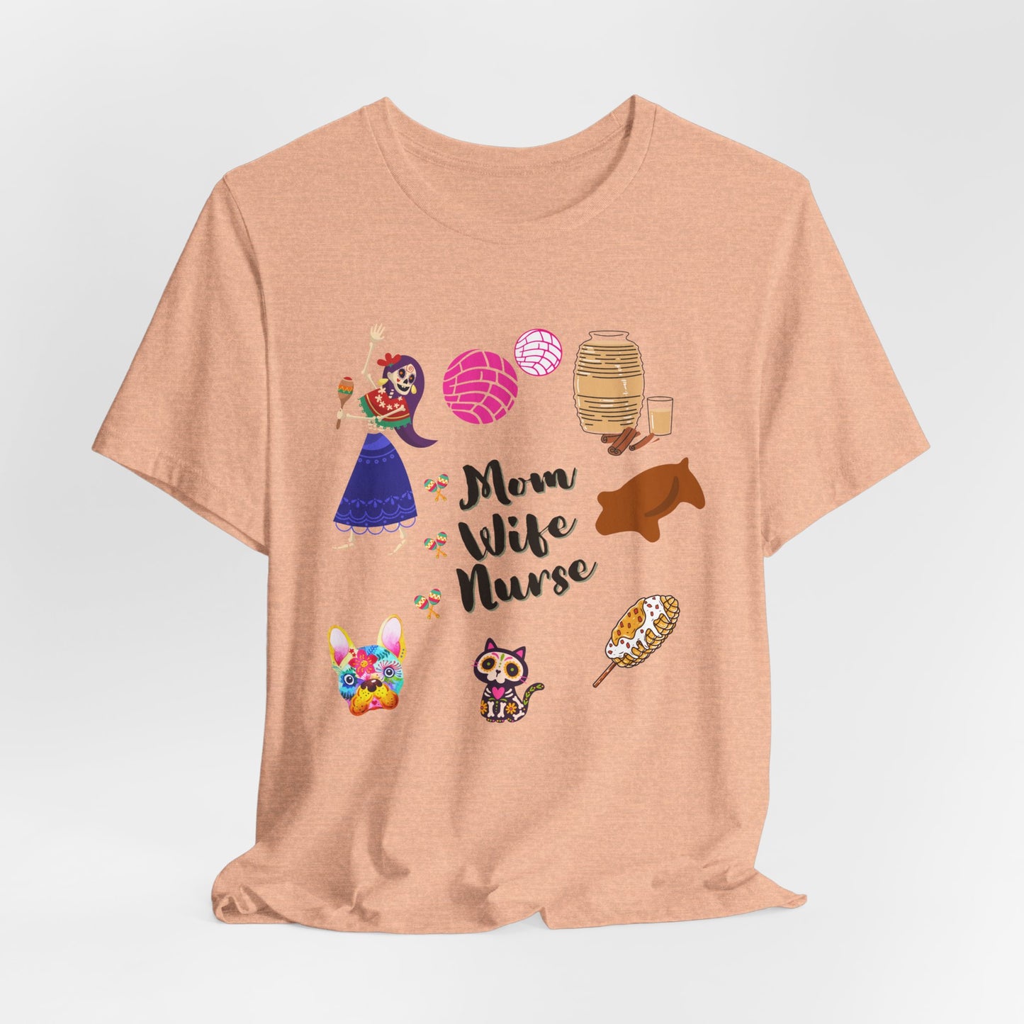 Mom Wife Nurse T‑Shirt — Cute Nurse Life Graphic Tee