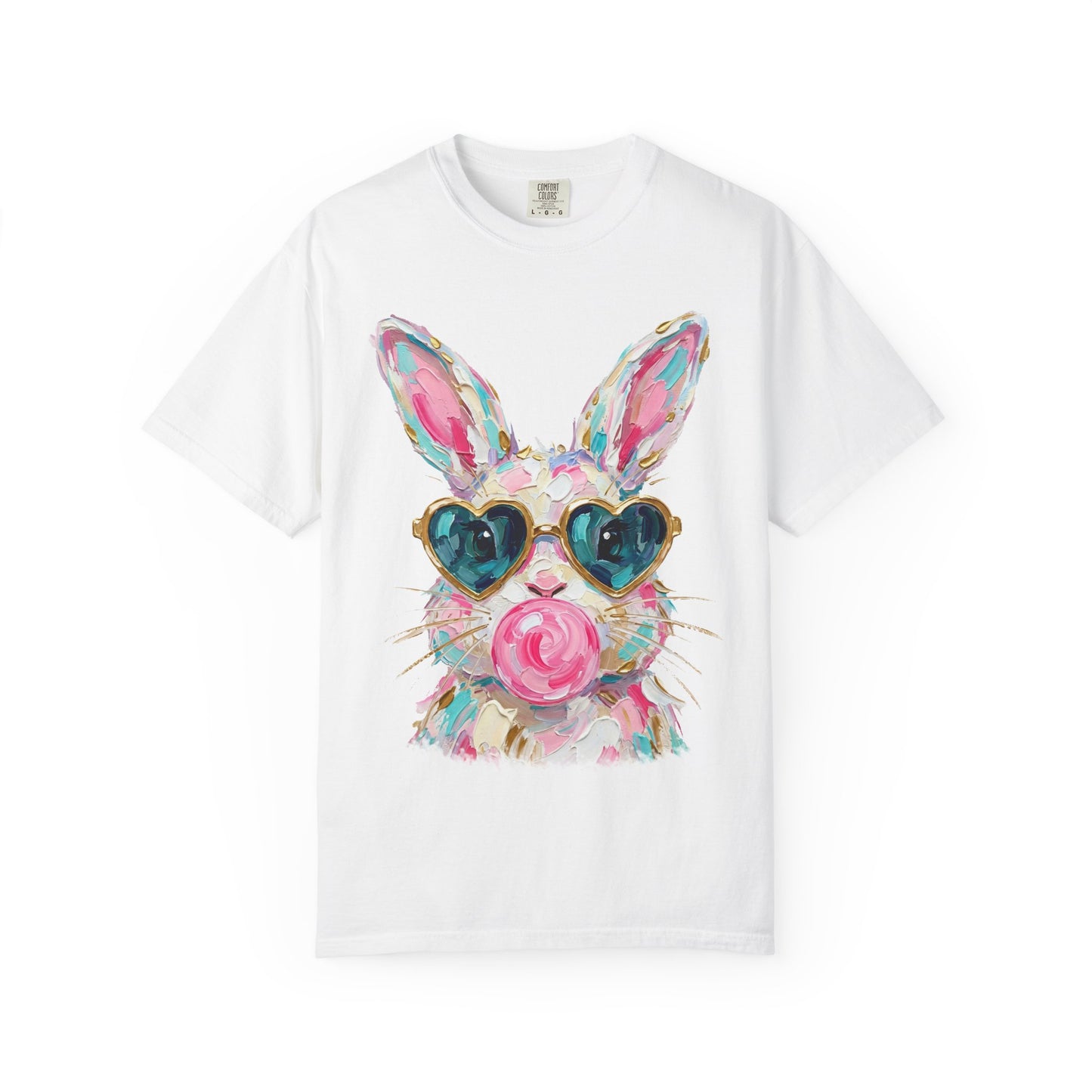Bunny with Heart Sunglasses Graphic T-Shirt