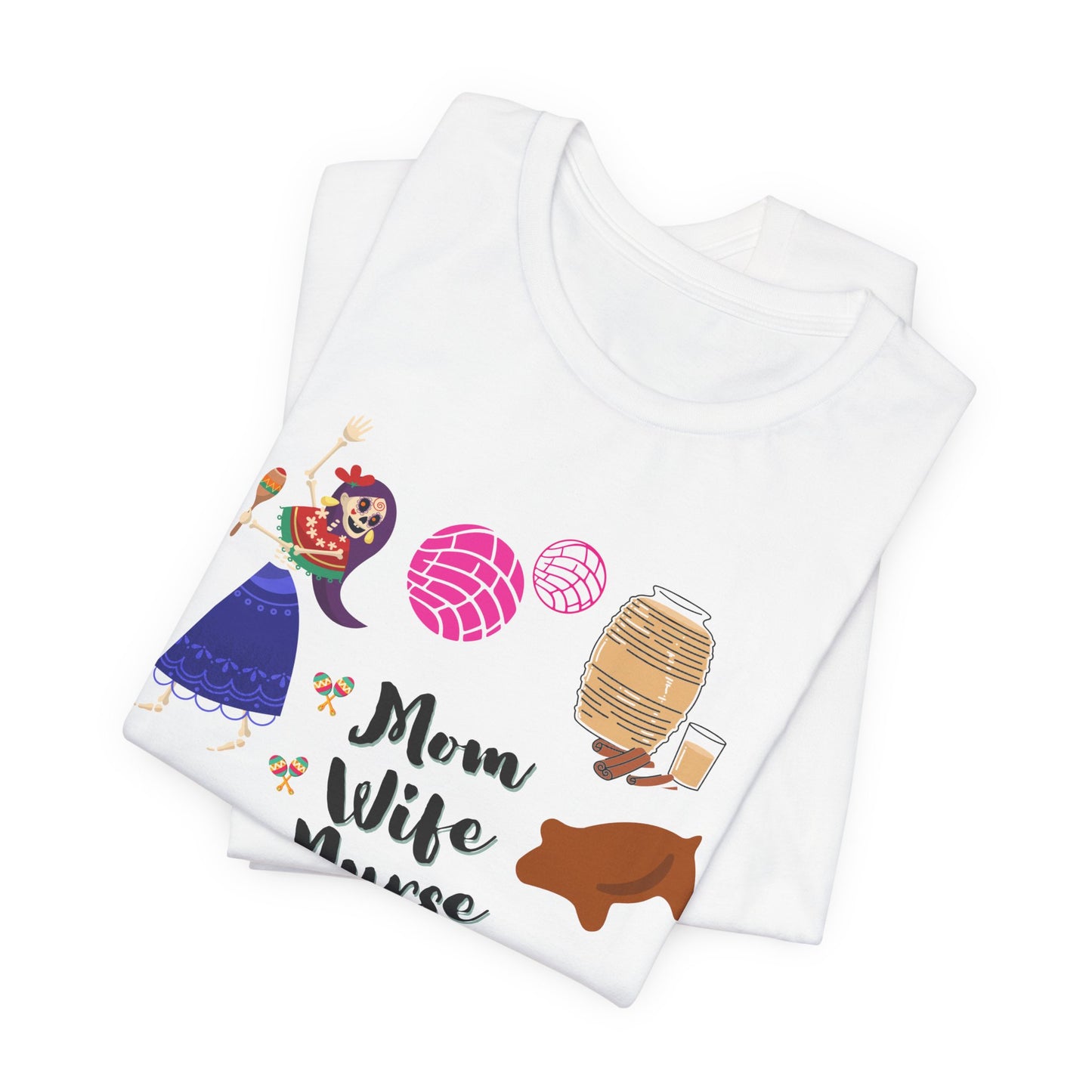 Mom Wife Nurse T‑Shirt — Cute Nurse Life Graphic Tee