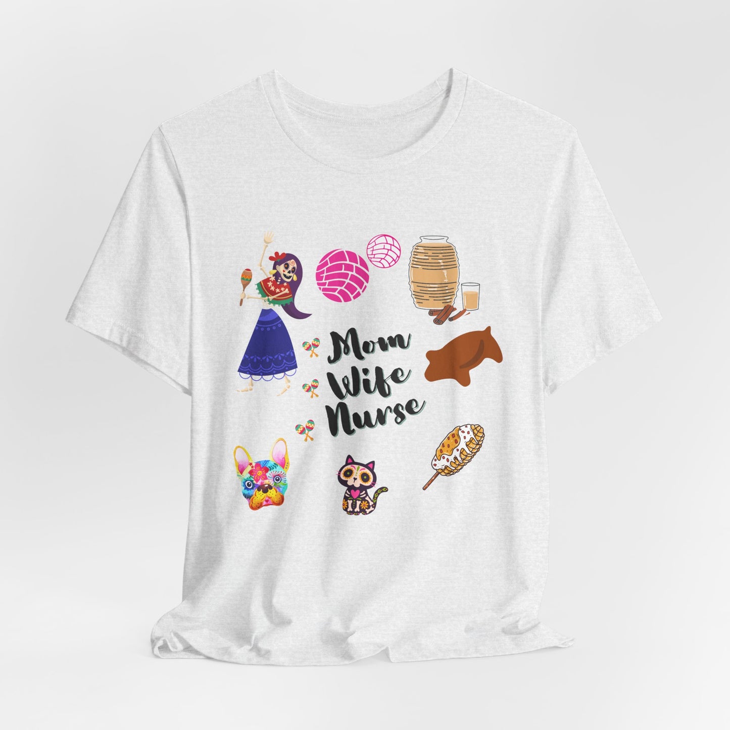 Mom Wife Nurse T‑Shirt — Cute Nurse Life Graphic Tee